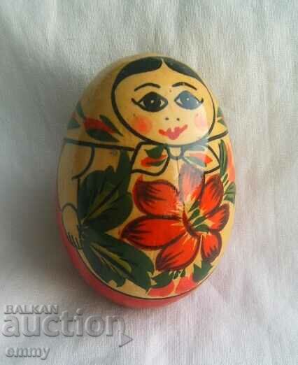 Дървено яйце, Матрьошка - рисувано, сувенир