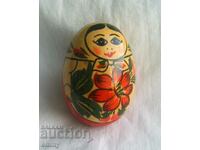 Wooden egg, Matryoshka - painted, souvenir