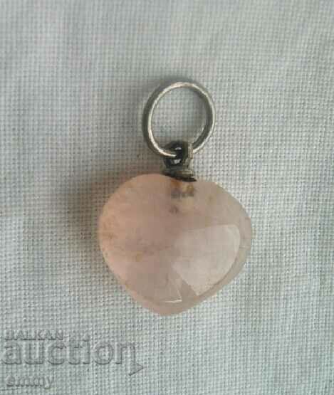 Pendant for necklace, locket - pink heart