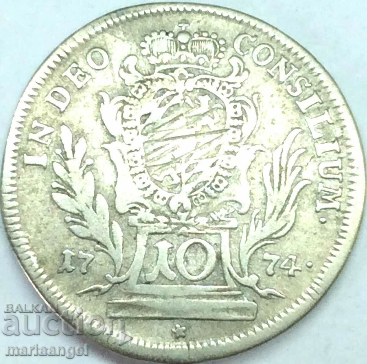 Bavaria 10 Kreuzer 1774 Germania Maximilian Joseph argint