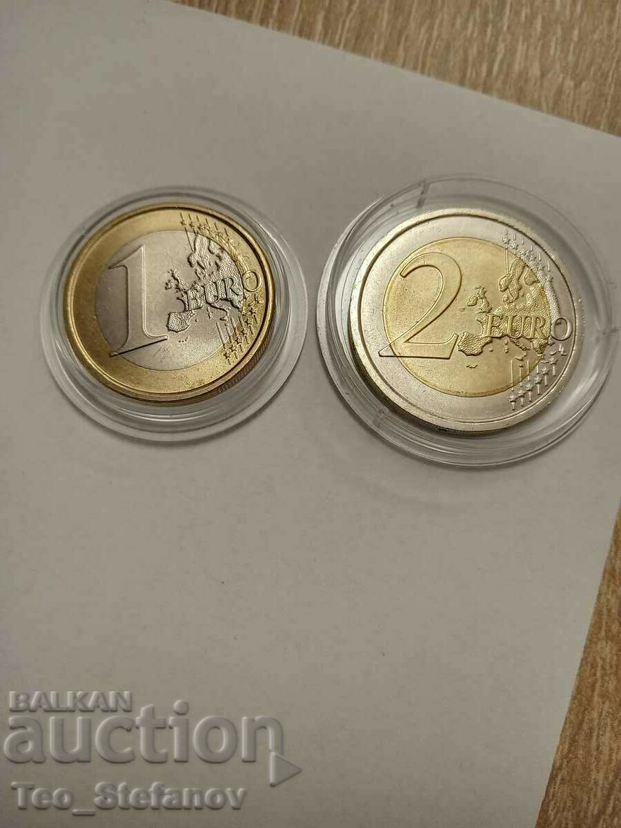Lot of euro coins 2021 San Marino UNC