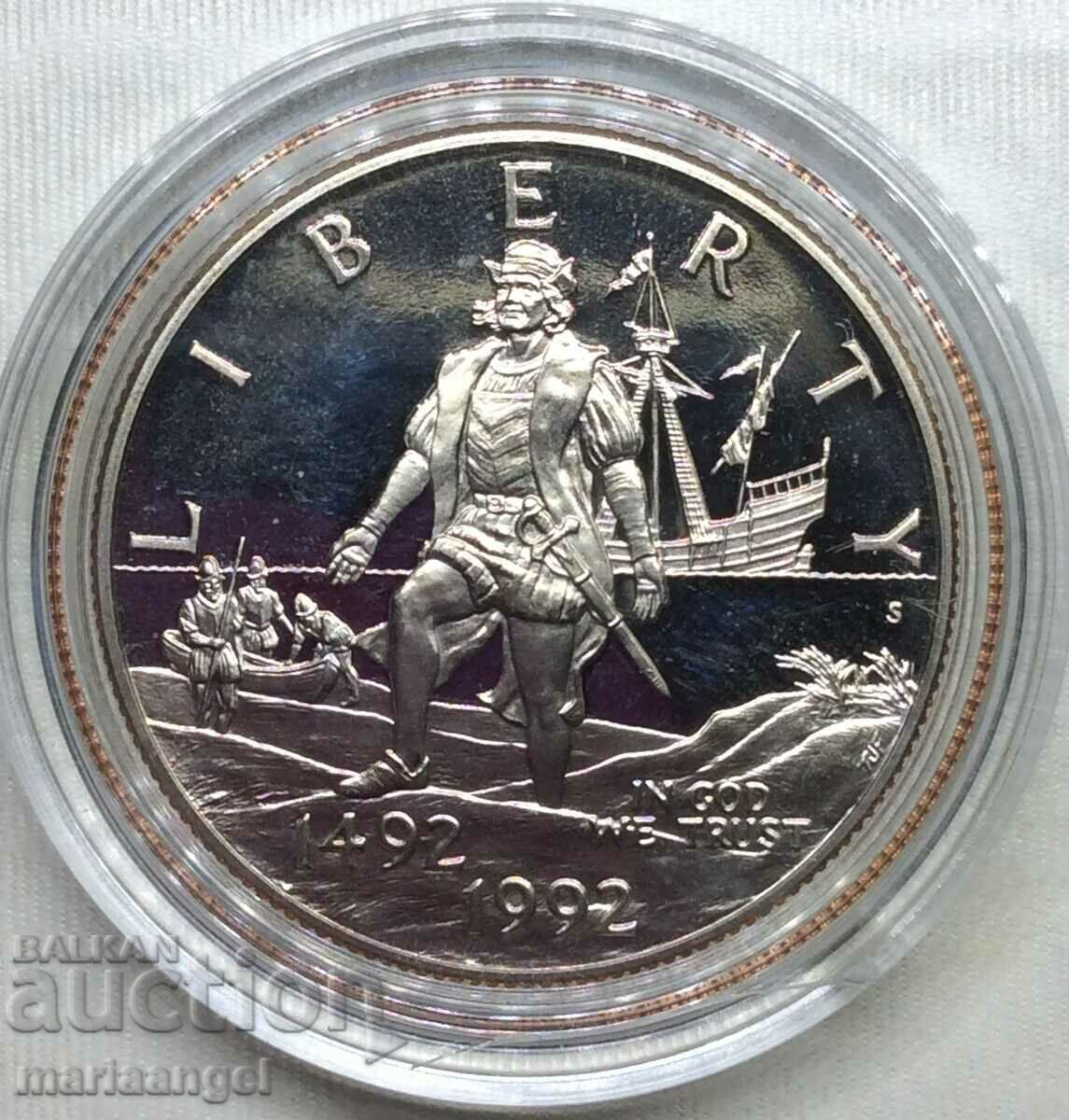 САЩ 1/2 долар 1993 Коламбиан Експозиция сребро PROOF