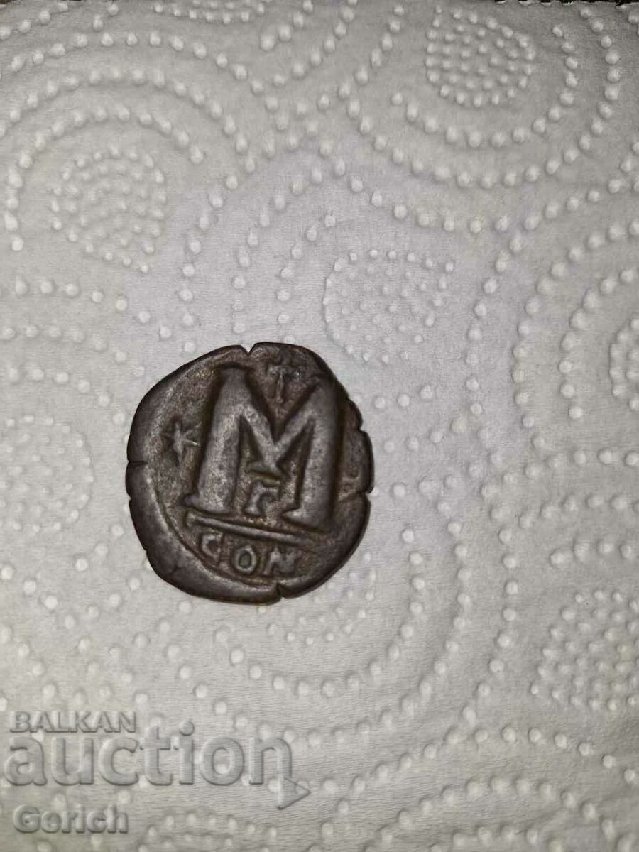 Moneda batată bizantină a lui Iustinian 1