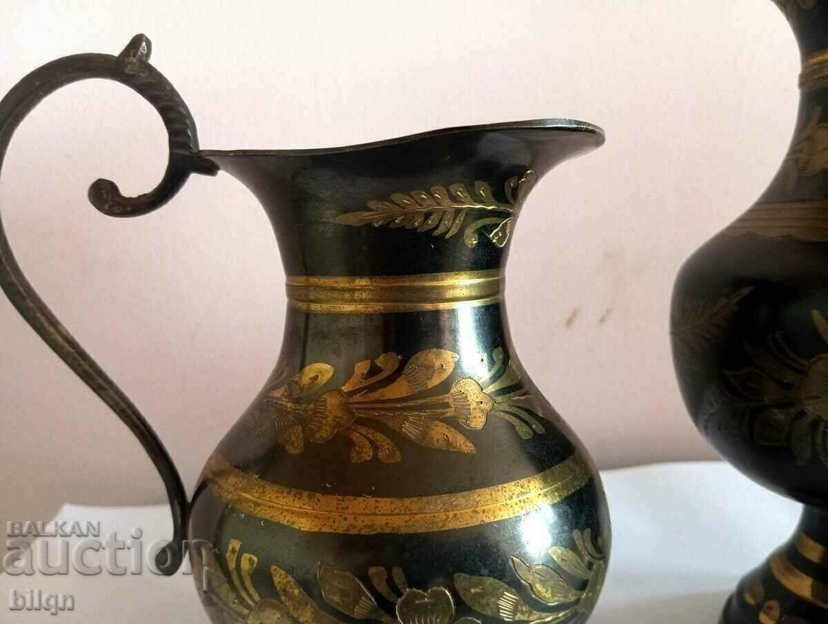 Auction  Great Old Bronze Jugs