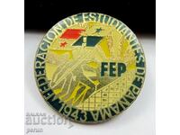 FEDERATION OF STUDENTS OF PANAMA 1943 - RARE SIGN