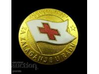 AWARD BADGE-FOR EXCELLENT SERVICE-RED CROSS-YUGOSLAVIA