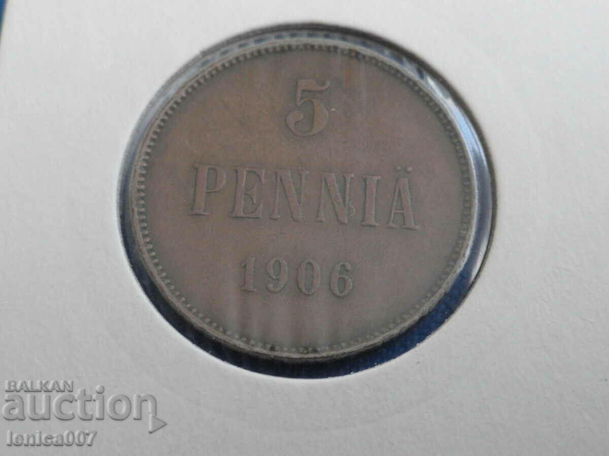 Auction Russia (Finland) 1906 - 5 pennies Auction Russia (Finland) 1906 - 5 pennies