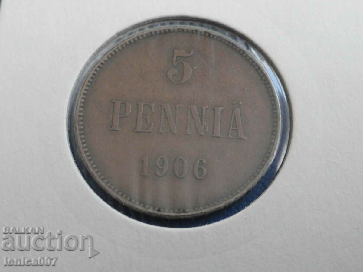 Russia (Finland) 1906 - 5 pennies - 5 Russia (Finland) 1906 - 5 pennies - 5