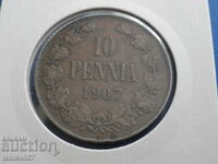 Russia (Finland) 1907 - 10 pennies