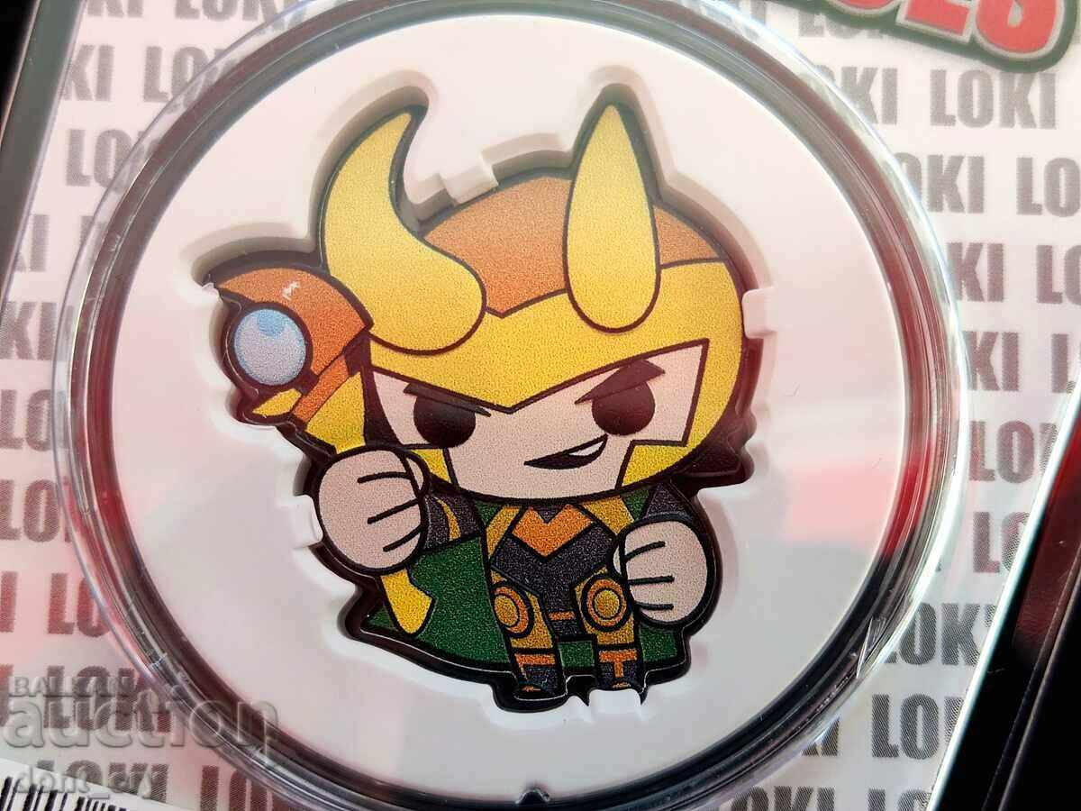 Argint 1 oz Loki - Marvel Mini Heroes 2021
