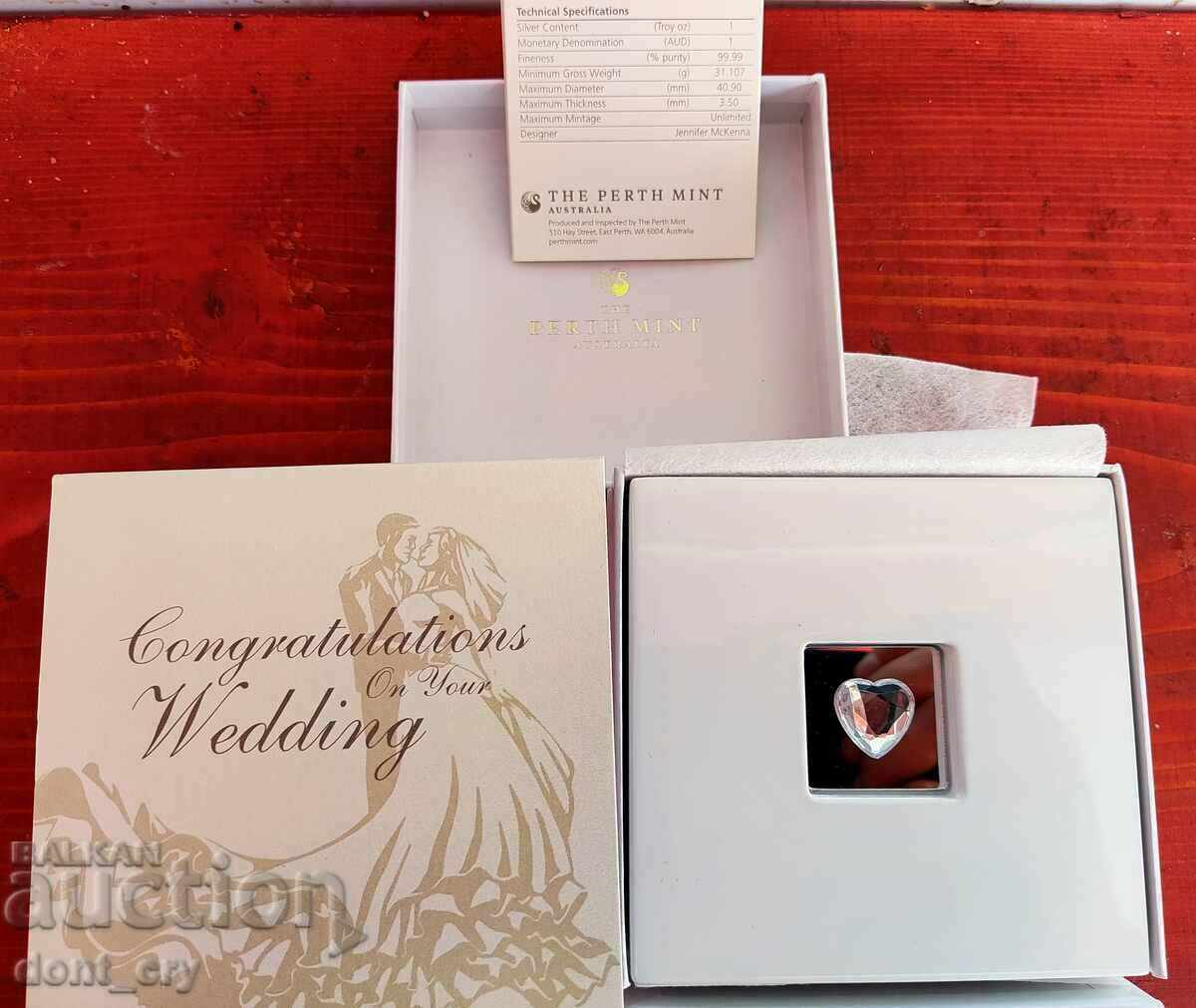 Delivery of Silver 1 oz Wedding Coin 2023 Australia Delivery of Silver 1 oz Wedding Coin 2023 Australia