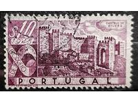 Portugal 10s. 1946 castles stamped postage stamp.