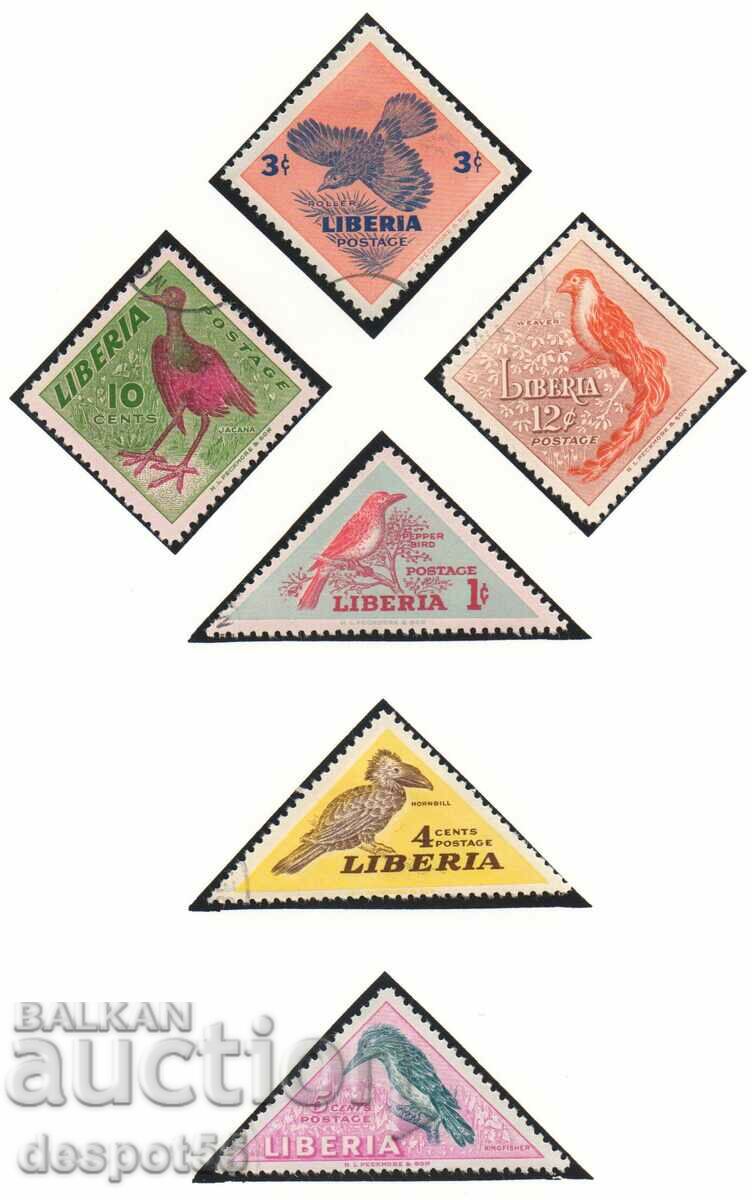 1953. Λιβερία. Τοπικά πουλιά.