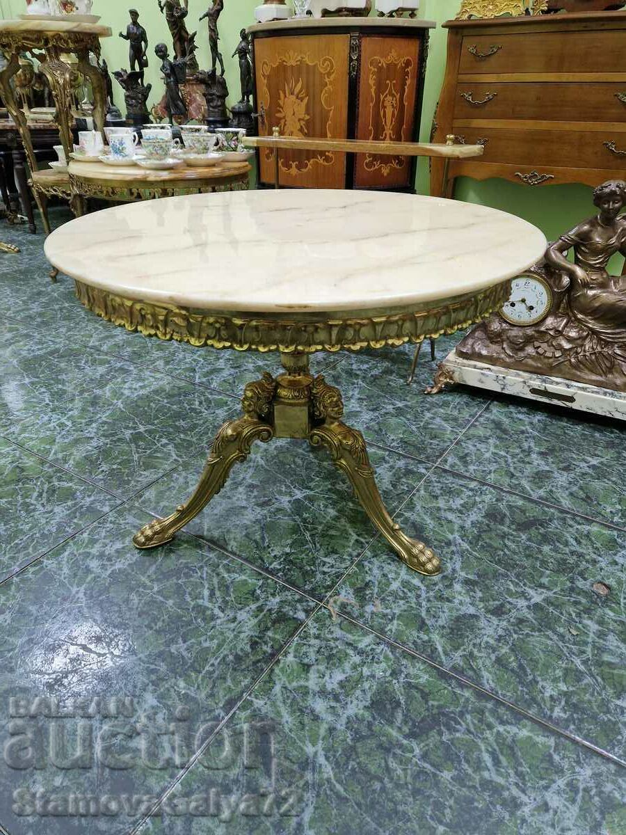 Unique antique bronze table