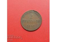 Germany-Saxony-Meiningen-2 pfennig 1868