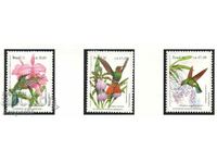 1991. Brazilia. Filatelie - „Brapex 91”, păsări colibri și orhidee.