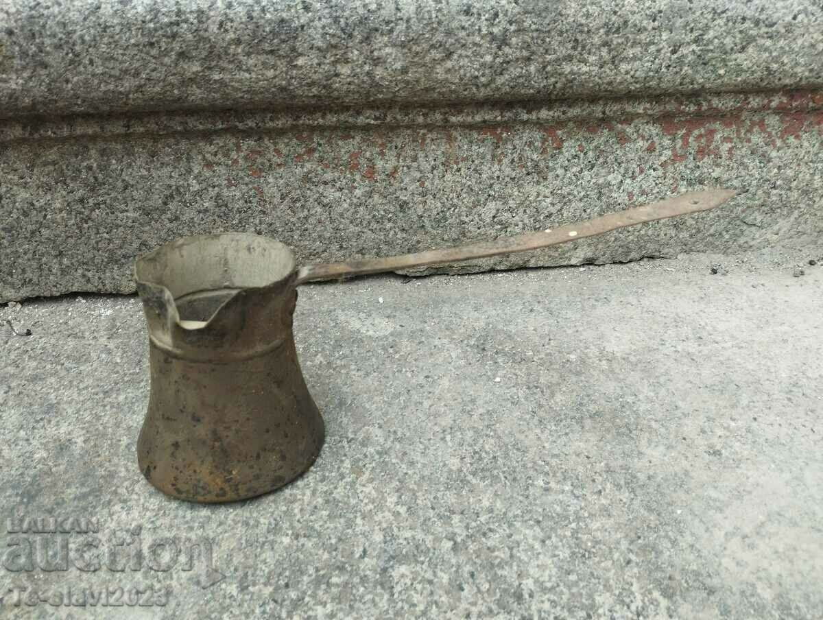 Old copper cezve, coffee pot - coffee