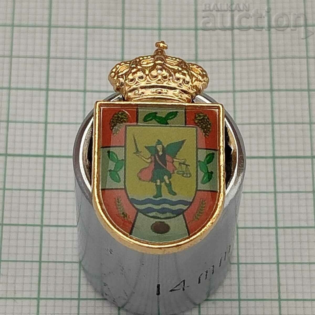 Auction TENERIFE SAN CRISTOBAL DE LA LAGUNA COAT OF COAT BADGE PIN / Auction TENERIFE SAN CRISTOBAL DE LA LAGUNA COAT OF COAT BADGE PIN /