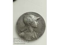 1914 г.Френски настолен сребърен медал