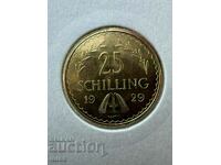 Moneda de aur Austria 25 Schilling 1929.
