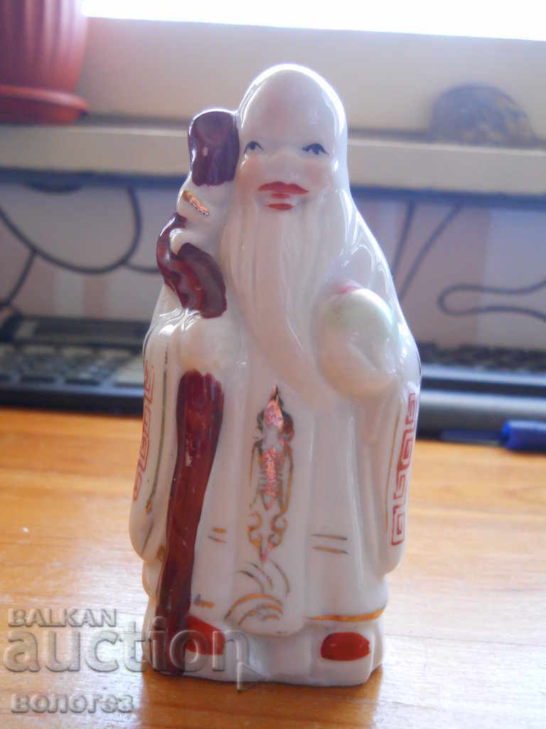 старинна порцеланова статуетка - мъдрец  (Китай)