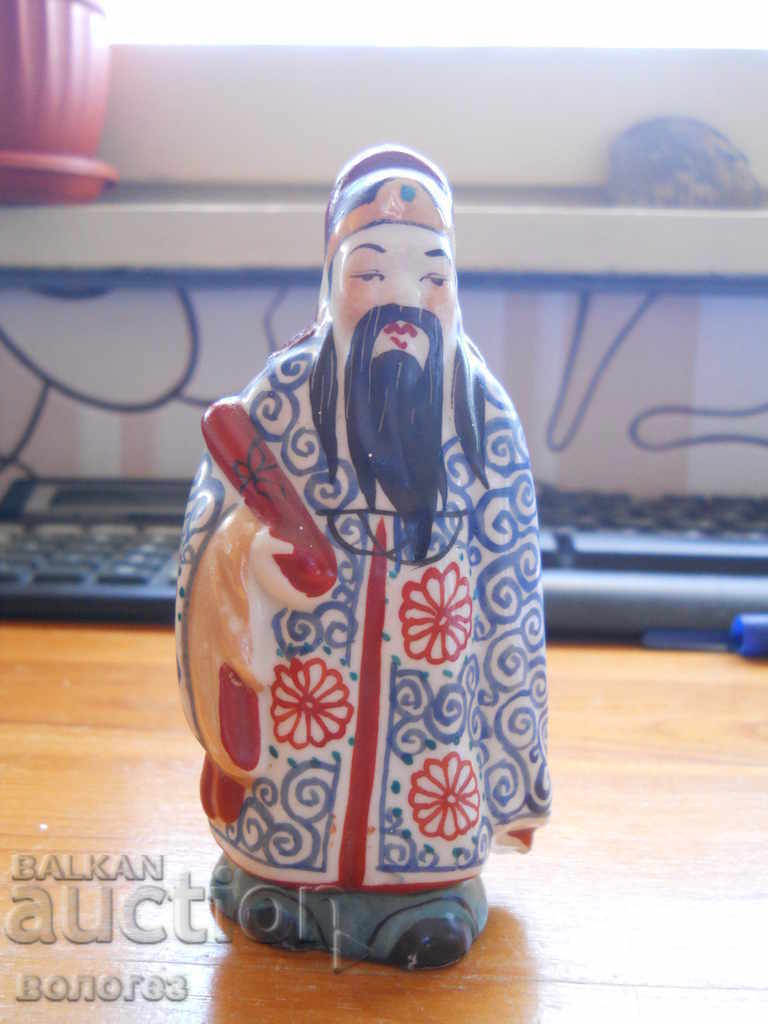 figurină antică din porțelan - Mandarin (China)
