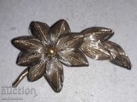 ANTIQUE BROOCH. SILVER PLATED COPPER WIRE