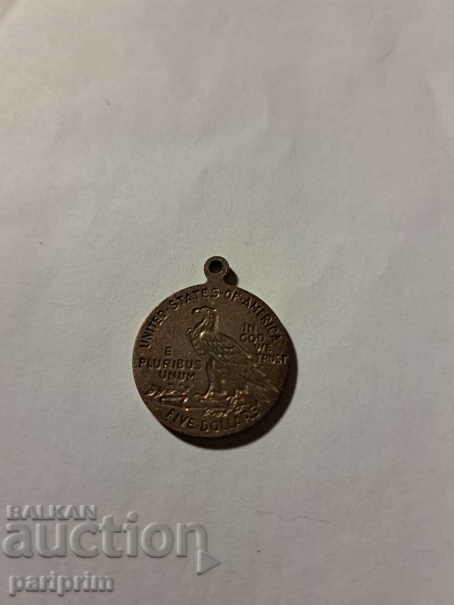SUA, 1925,5 dolari, medalie, rar!