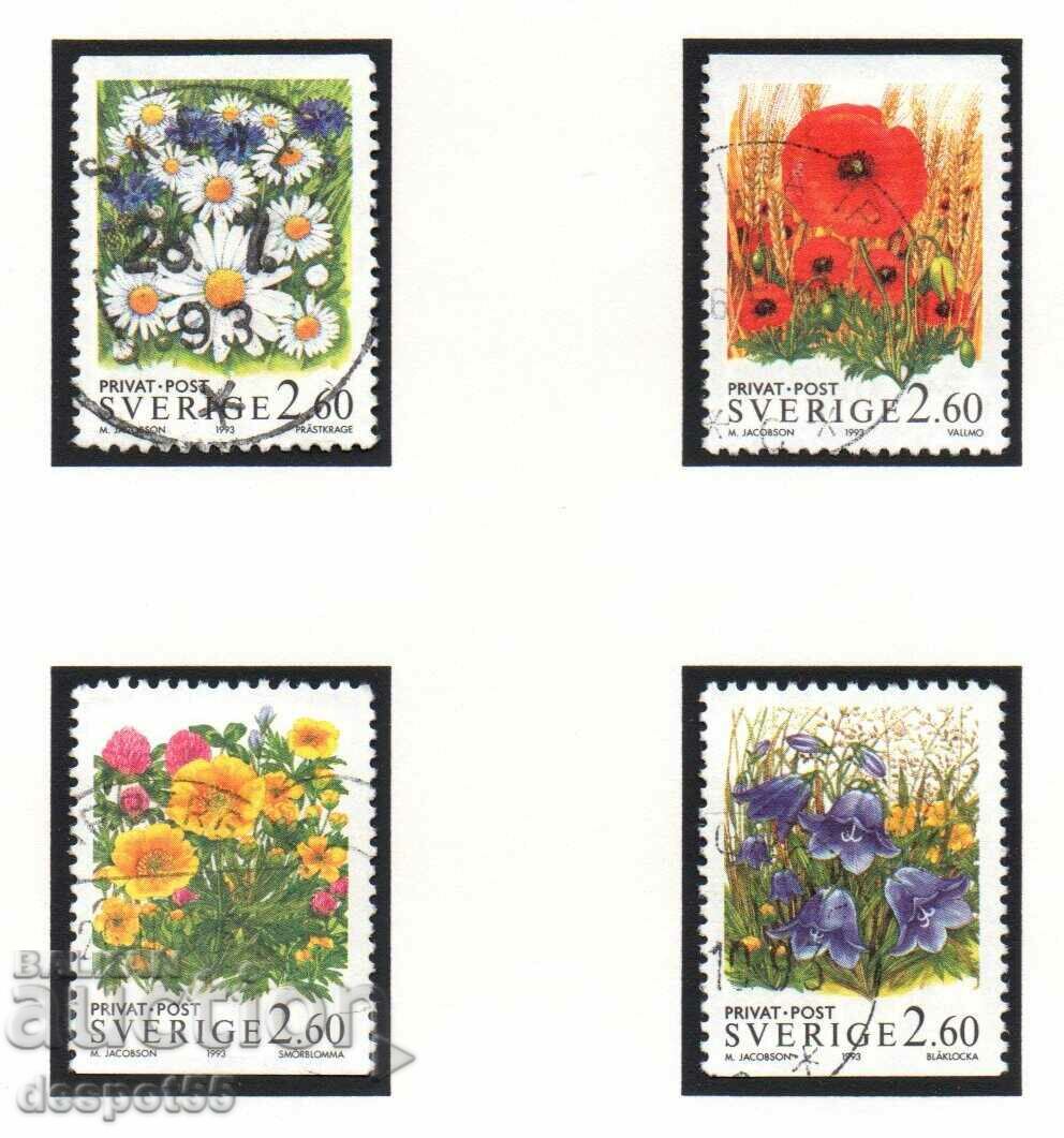 1993. Σουηδία. Εκπτωτικά Γραμματόσημα - Καλοκαιρινά Λουλούδια.