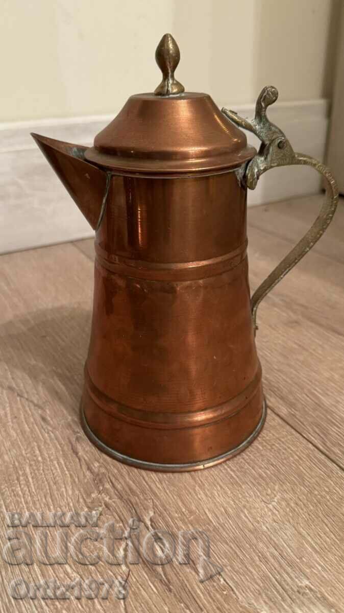 Auction  Wrought French Copper Teapot.