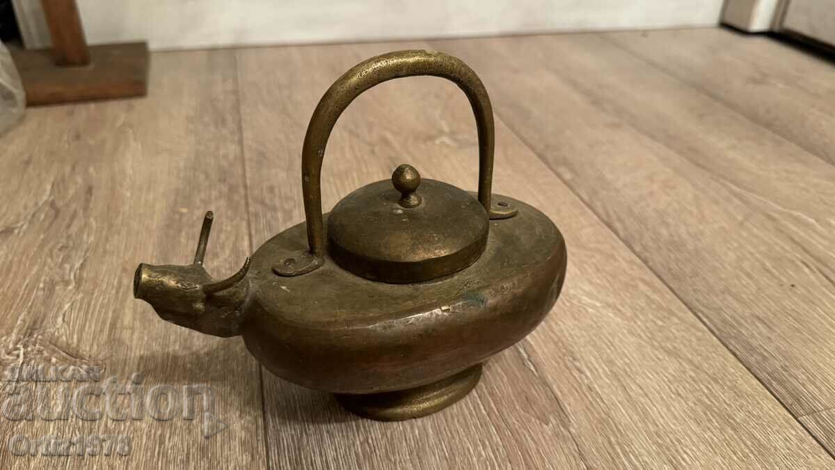 Antique Copper Teapot, Bull – Small, Massive! - 5