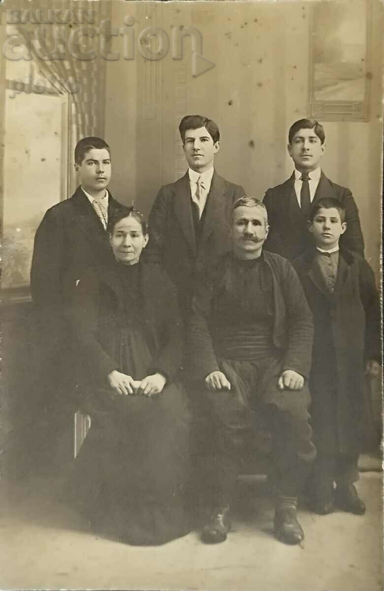 Regatul Bulgariei. 1914 Fotografie veche, fotografie de familie.