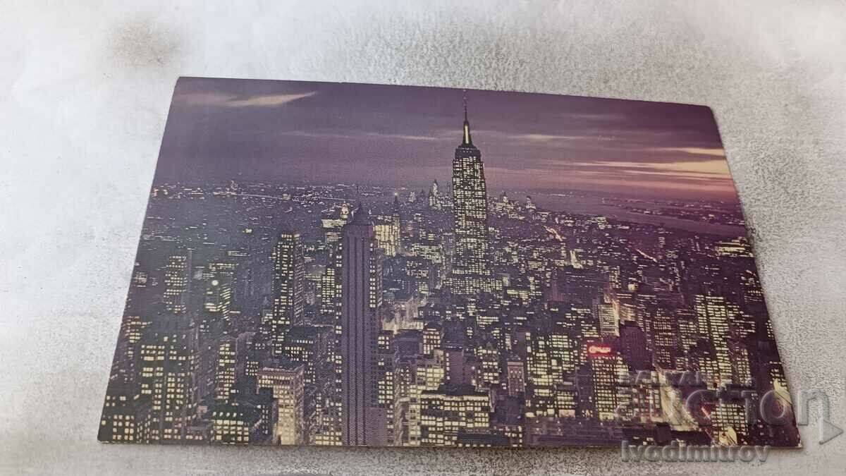 The Lights of New York City postcard