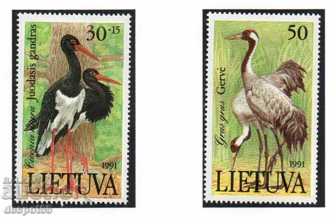 1991. Lituania. Păsări în Cartea Roșie.