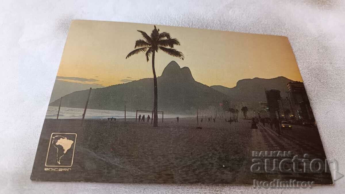 Postcard Rio de Janeiro Nightfall - Leblon