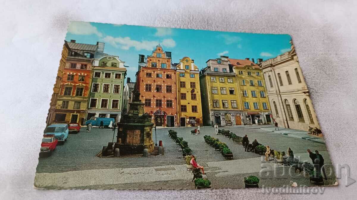 Пощенска картичка Stockholm The Old Town - Stortorget 1983