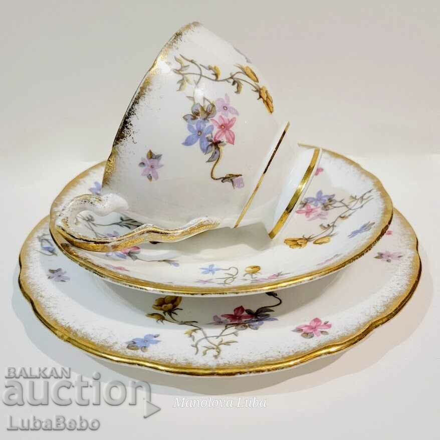 Royal Stafford triple set, Violets Pompadour pattern. with price 100.00 BGN | € 51.13 Royal Stafford triple set, Violets Pompadour pattern. with price 100.00 BGN | € 51.13