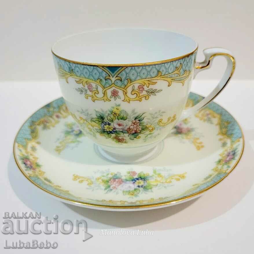 Japanese porcelain 'Noritake' cup and saucer.