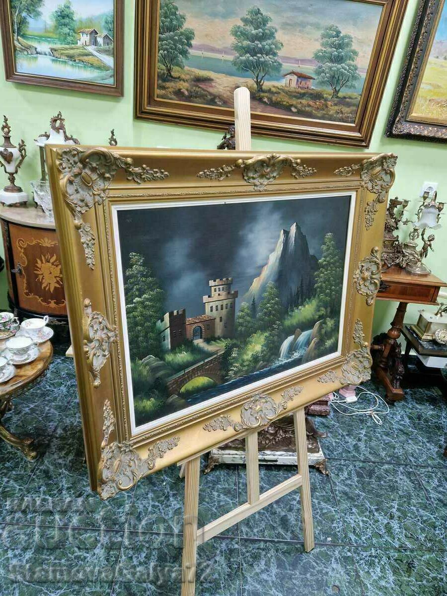 Auction Beautiful antique oil on canvas painting Auction Beautiful antique oil on canvas painting