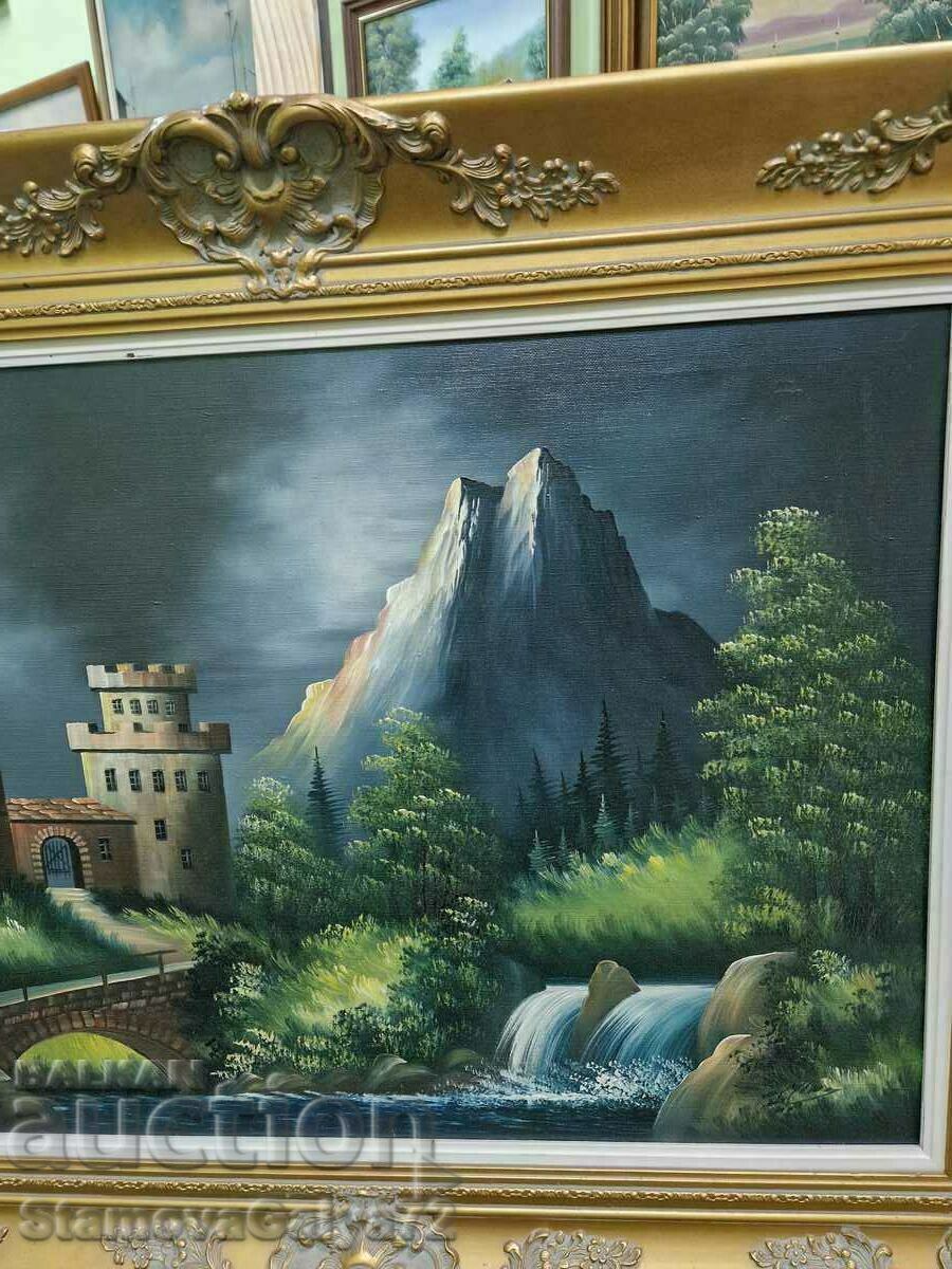 Beautiful antique oil on canvas painting - 6 Beautiful antique oil on canvas painting - 6