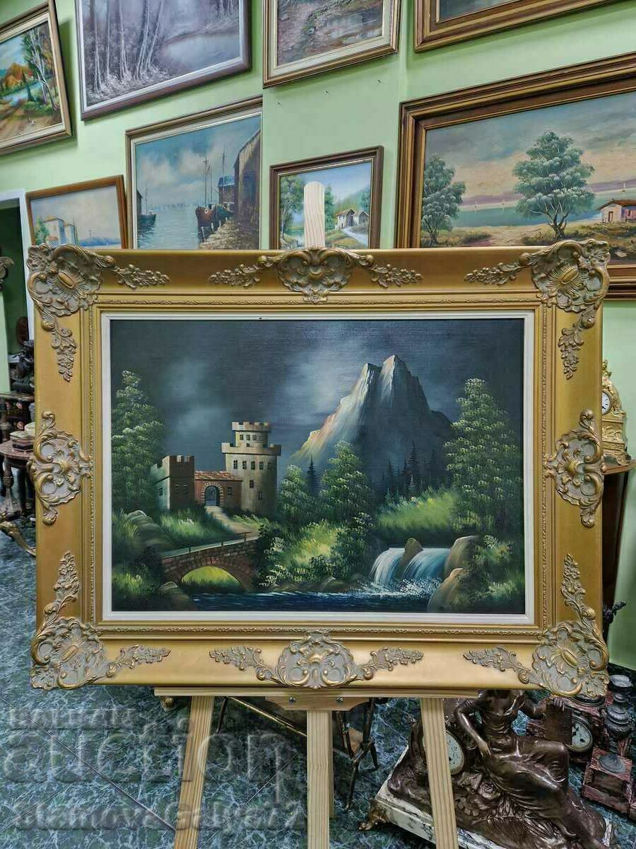 Beautiful antique oil on canvas painting Beautiful antique oil on canvas painting