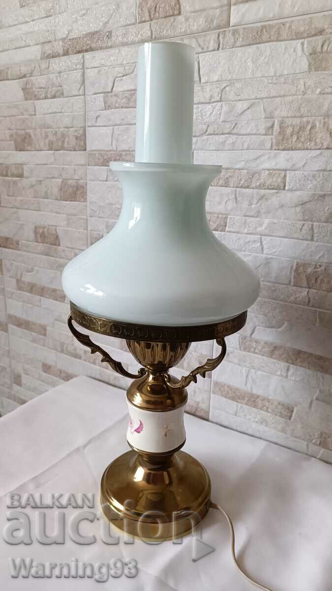Auction  Old night lamp - USSR - brass and glass - #47