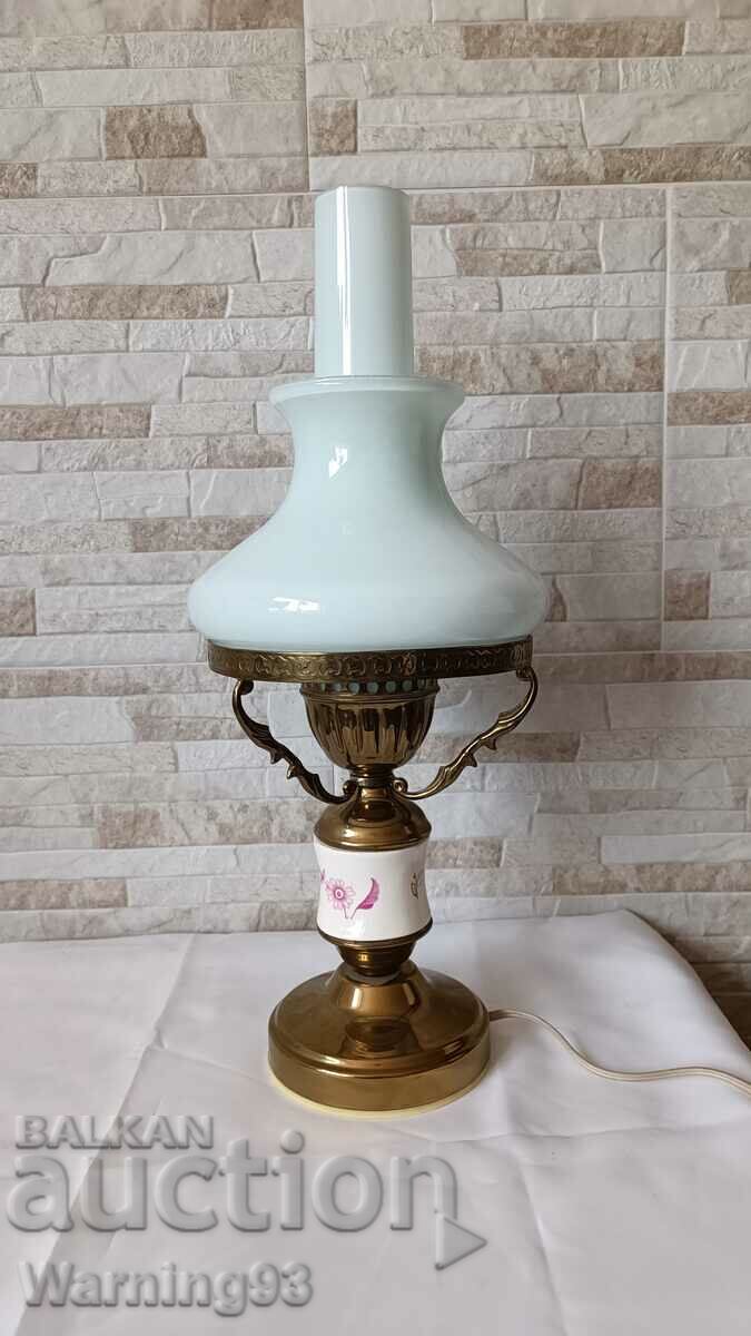 Old night lamp - USSR - brass and glass - #47 - 5