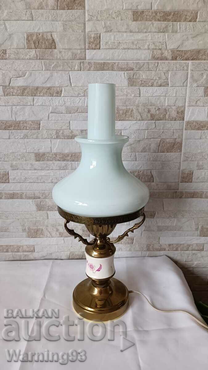 Old night lamp - USSR - brass and glass - #47 - 6
