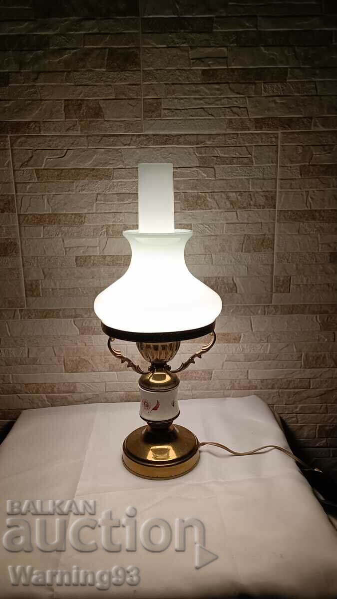 Veche lampă de noapte - URSS - alamă și sticlă - #47