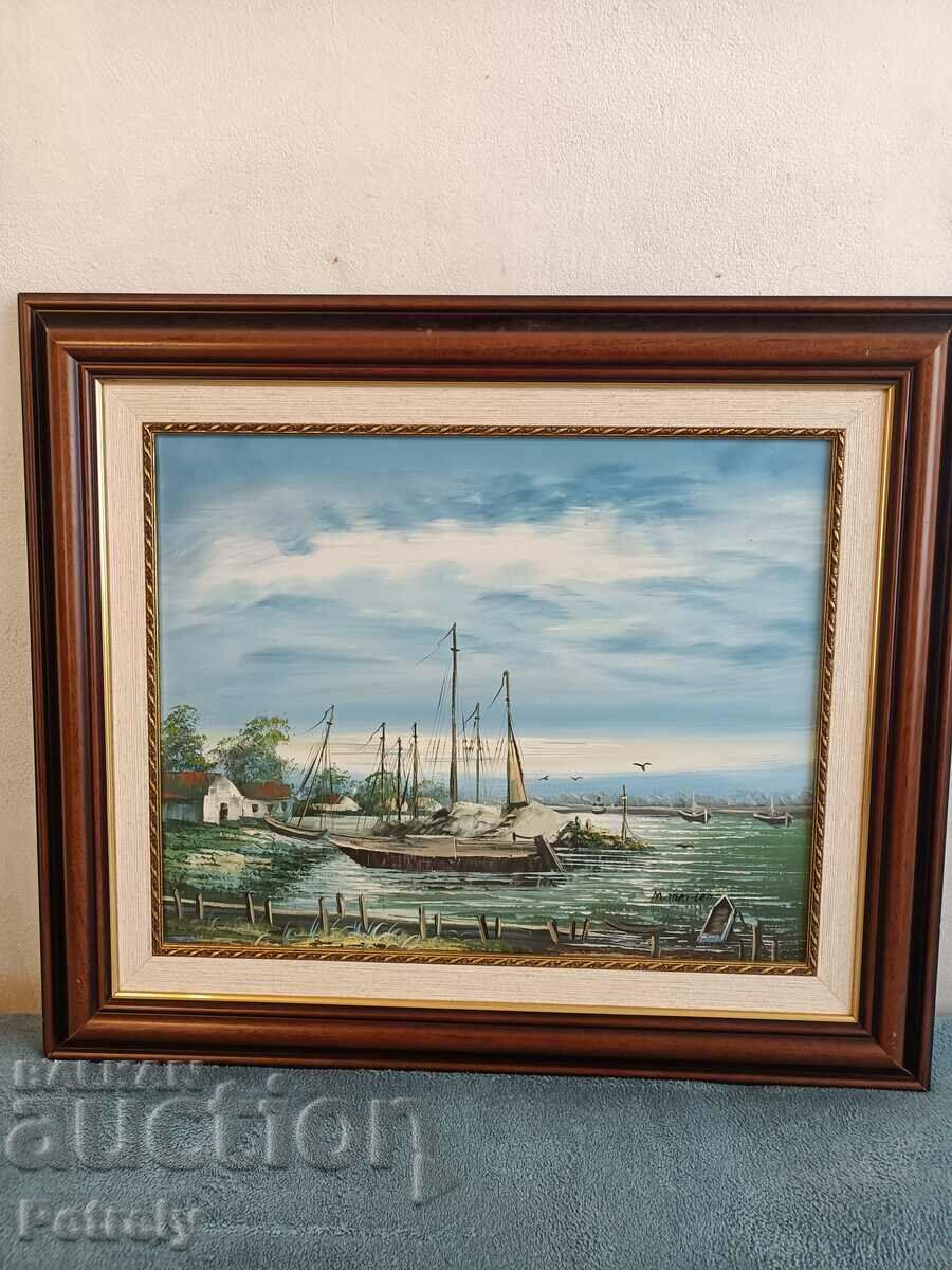 Μεγάλη ελαιογραφία με τιμή 300.00 BGN | € 153.39 Μεγάλη ελαιογραφία με τιμή 300.00 BGN | € 153.39