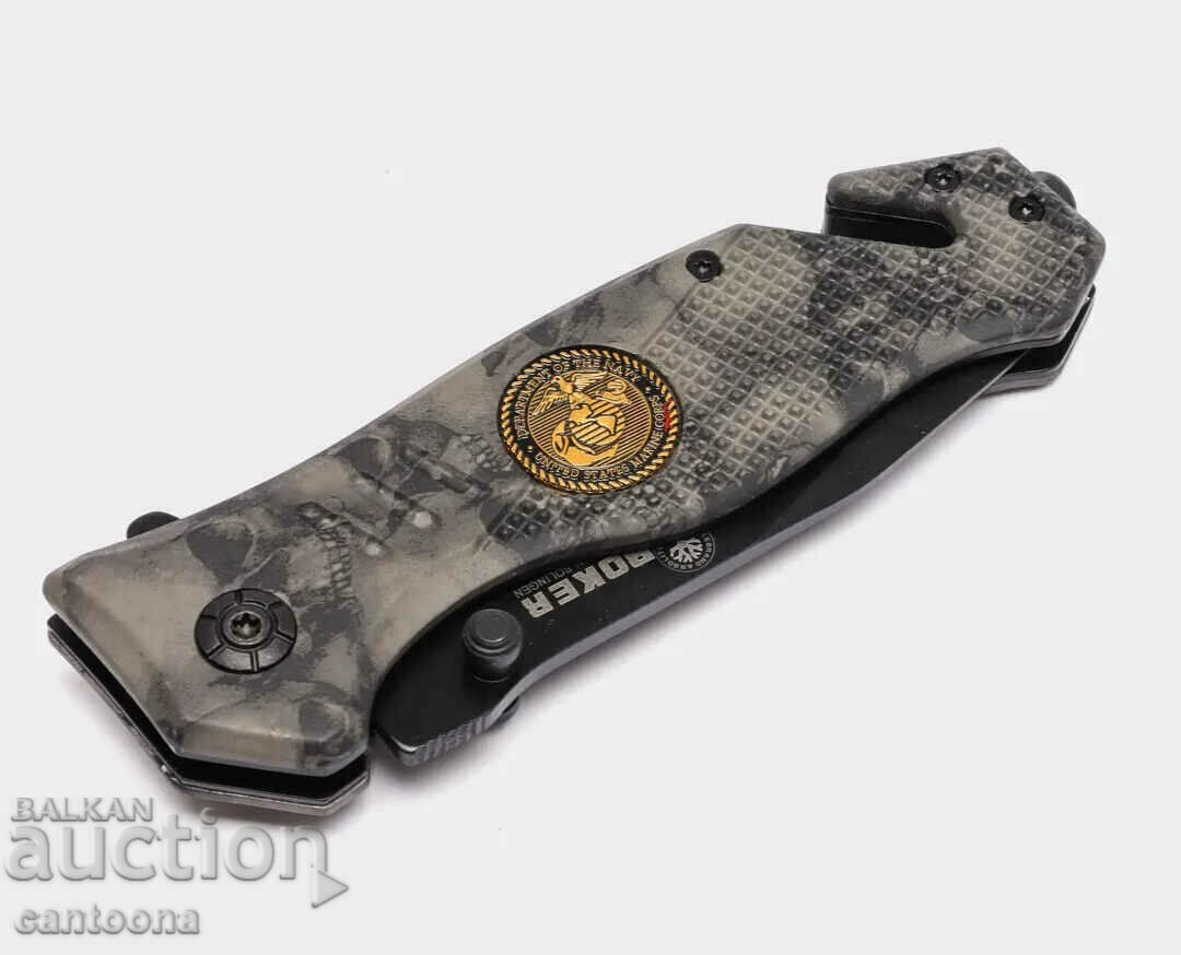 Folding semi-automatic knife BOKER B075 - gray, 210/89 with price 11.99 BGN | € 6.13 Folding semi-automatic knife BOKER B075 - gray, 210/89 with price 11.99 BGN | € 6.13