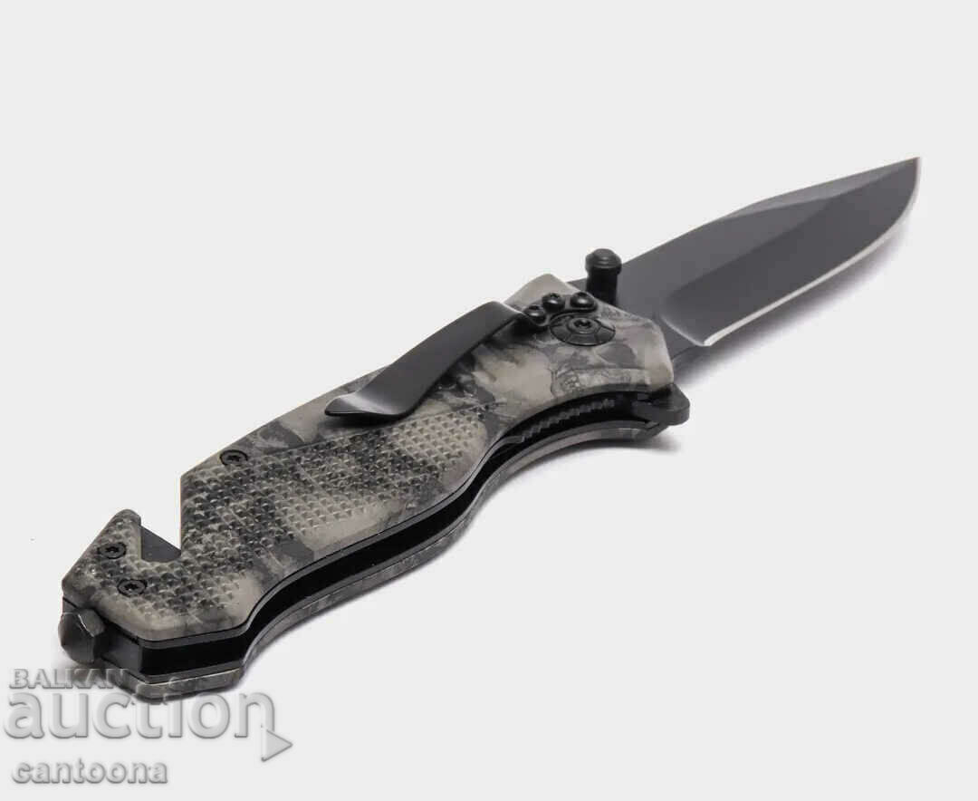 Auction Folding semi-automatic knife BOKER B075 - gray, 210/89 Auction Folding semi-automatic knife BOKER B075 - gray, 210/89