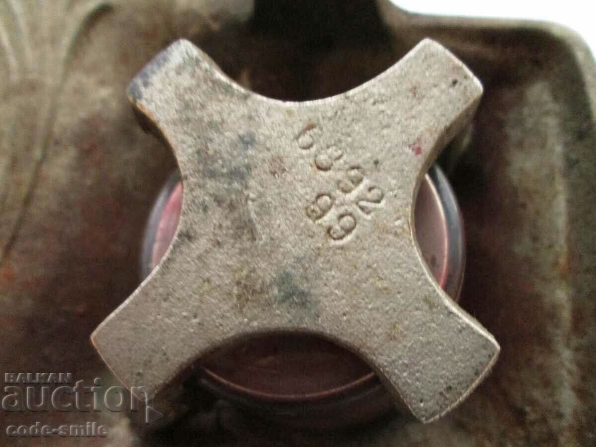 Old large cast iron inkwell with picture frame Germany - 7 Old large cast iron inkwell with picture frame Germany - 7