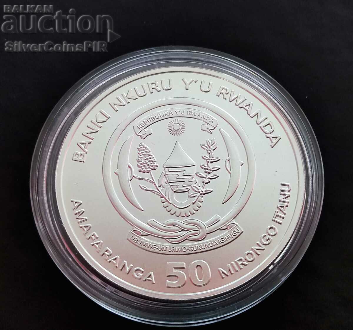 Delivery of Silver 1 Oz Lion African Ounce 2010 Rwanda